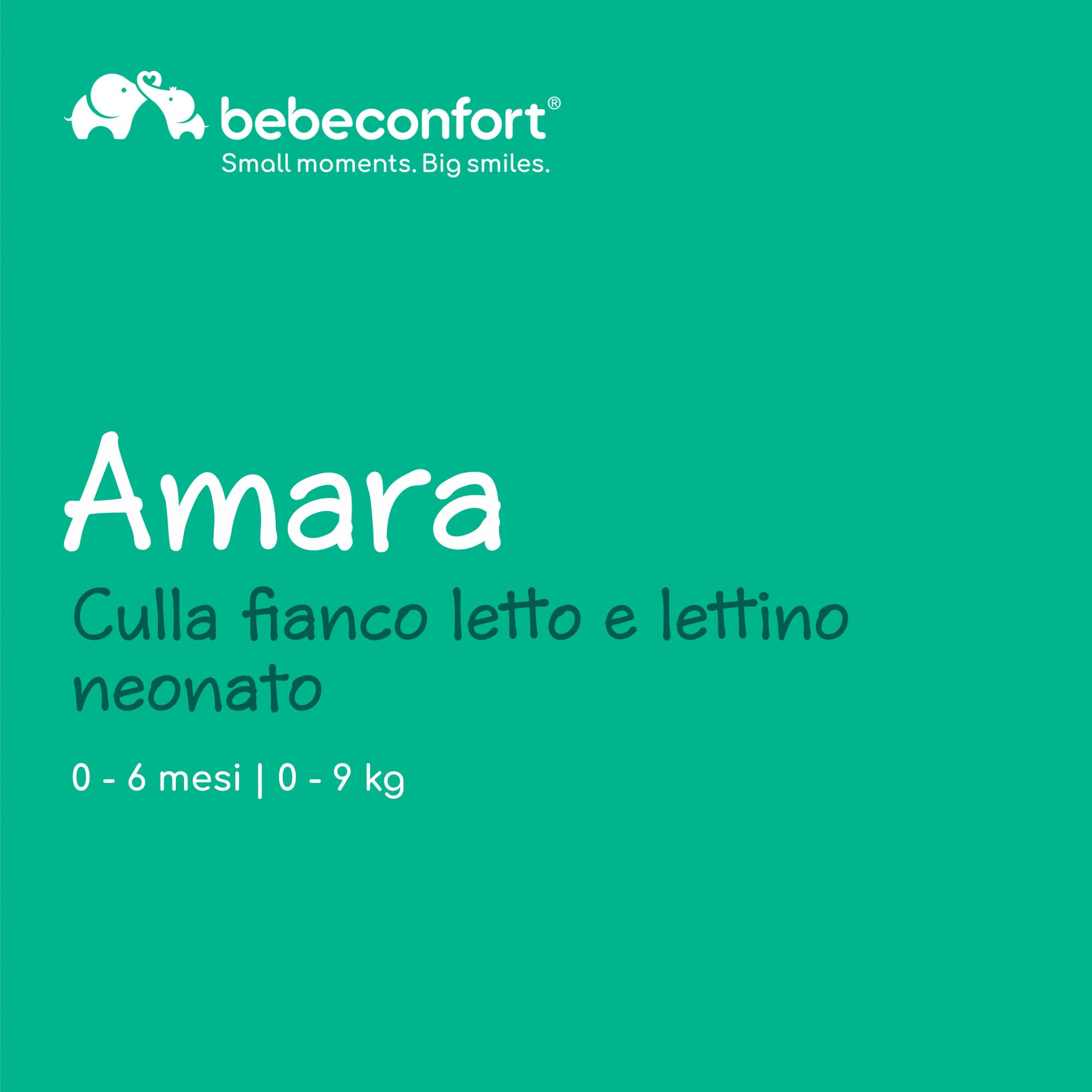 Bebé Confort Amara culla fianco letto Tinted Grey 9 kg