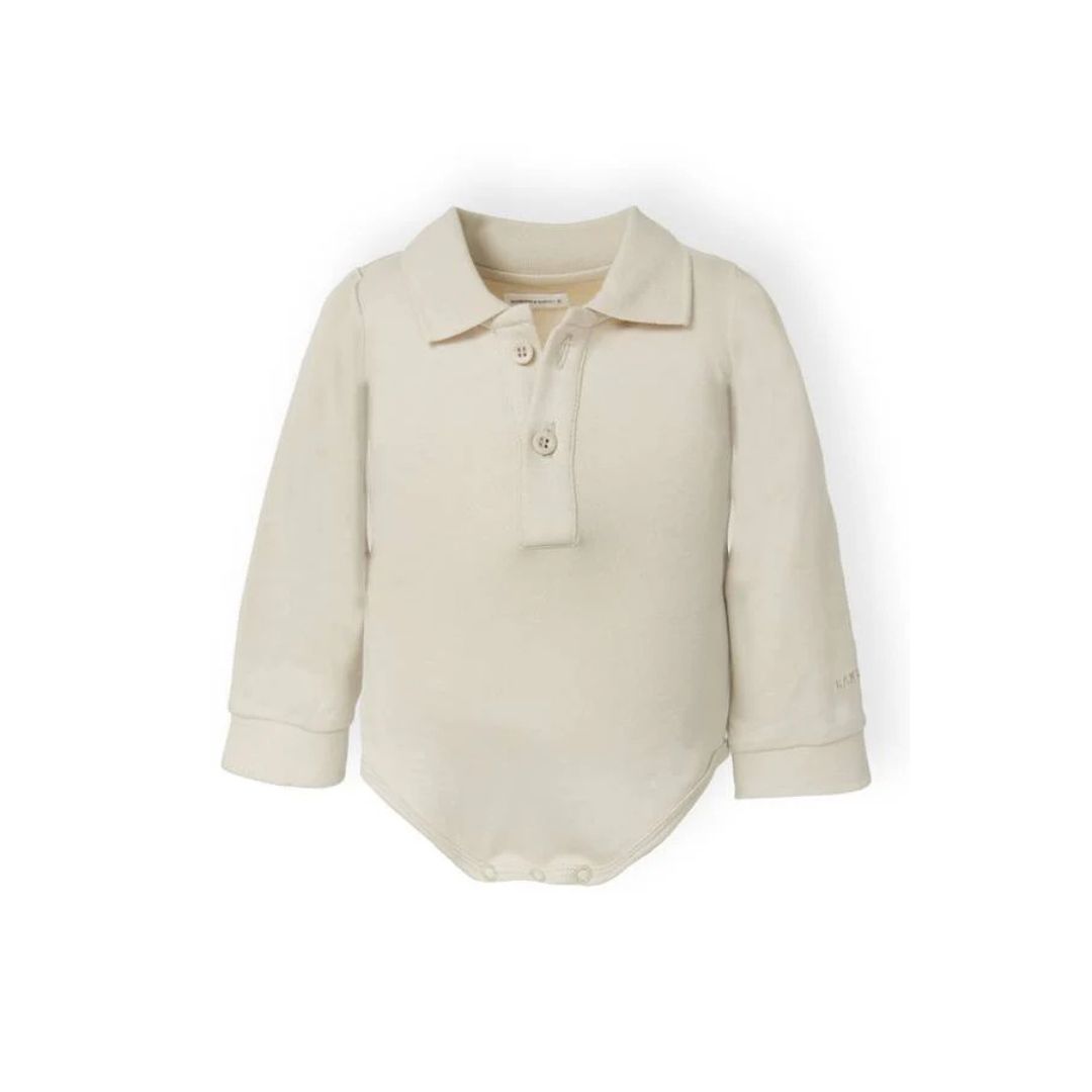 Bamboom Body Polo bimbo maniche lunghe naturale