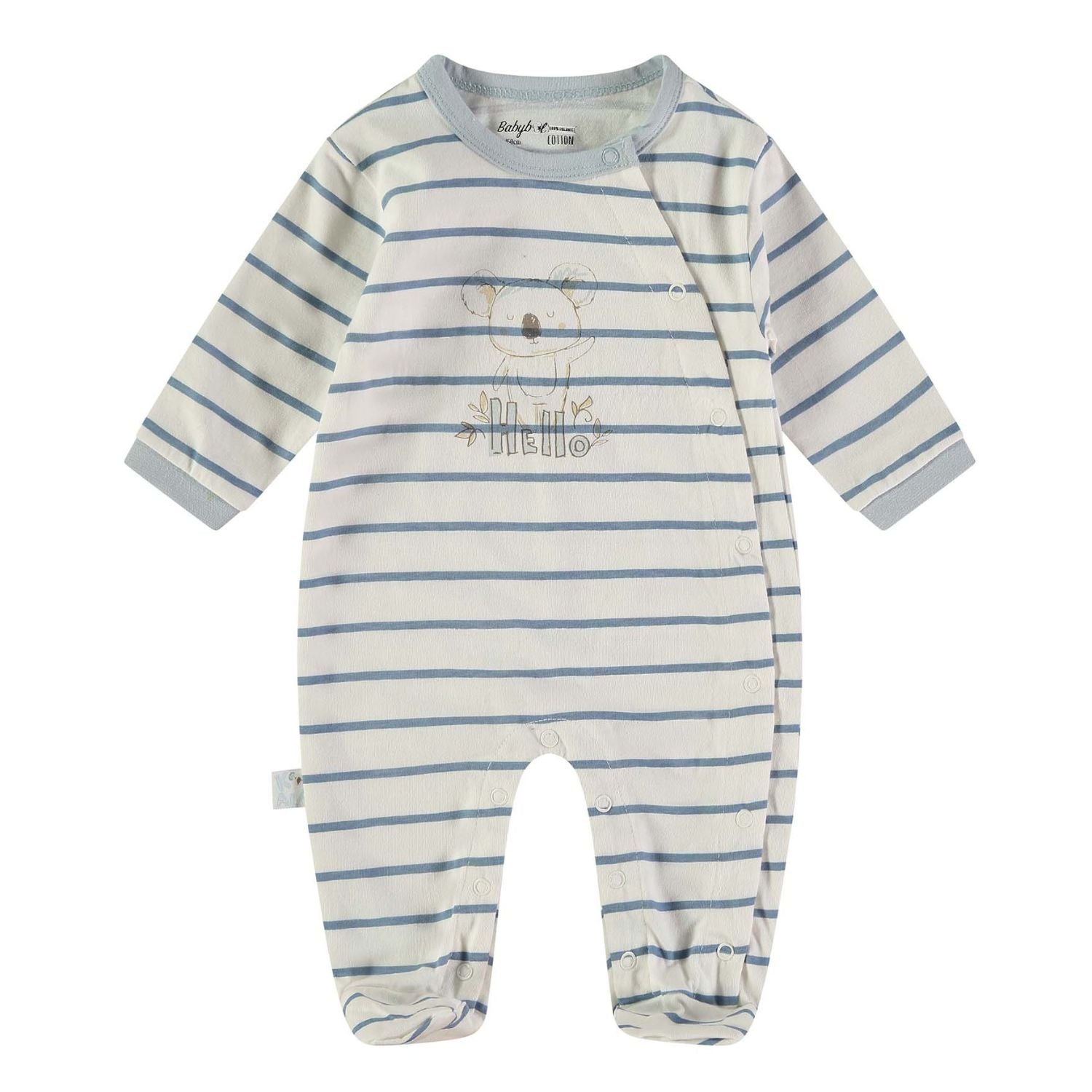 Wonderlife 160416 tutina manica lunga celeste cotone organico