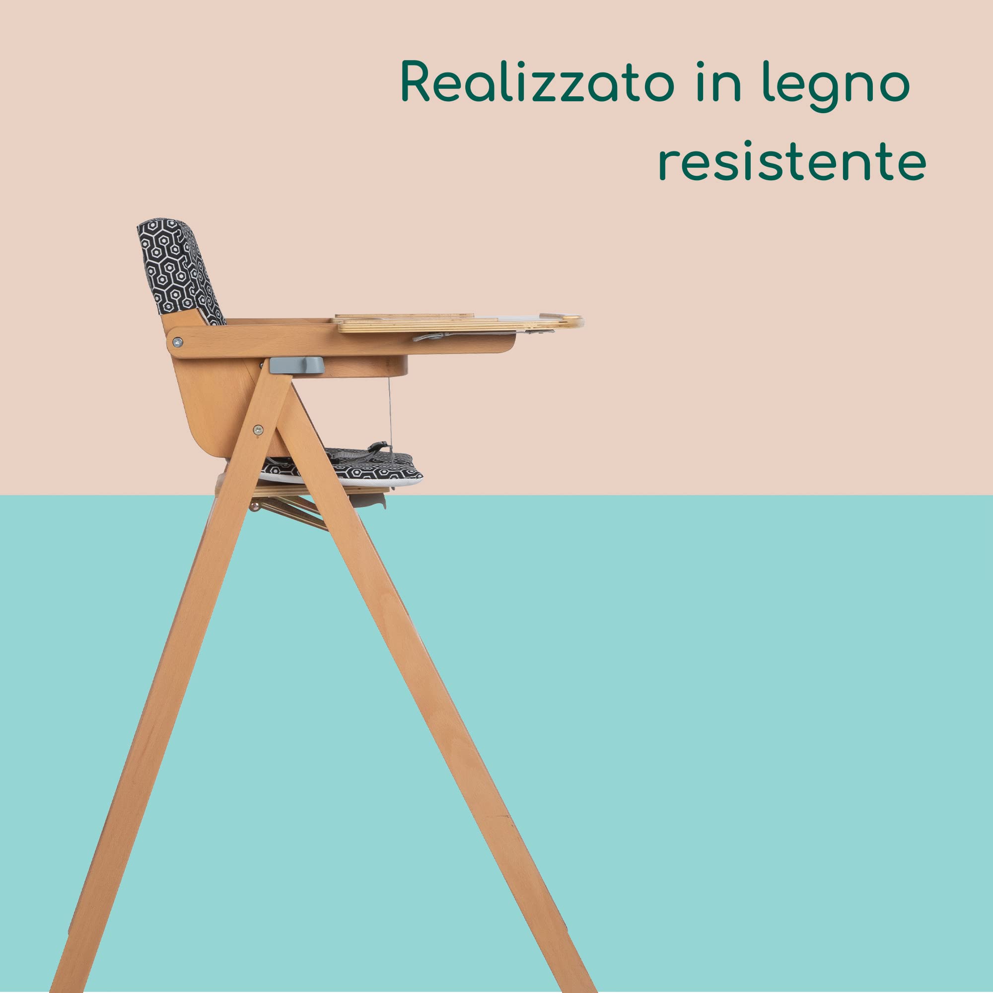 Bebé Confort Nordik Seggiolone Legno Natural Geometric