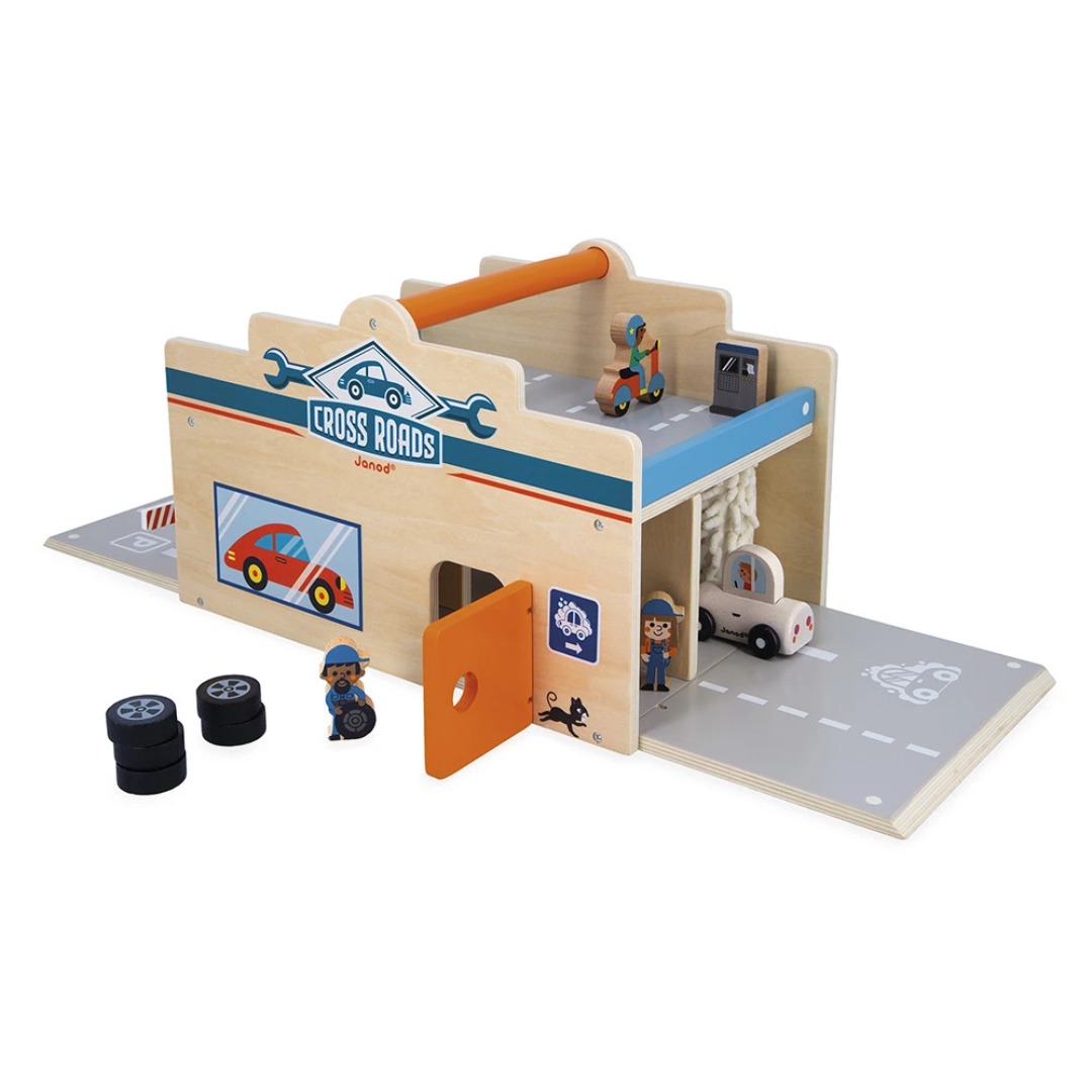 Janod Cross Roads La Mia Prima Autofficina garage legno