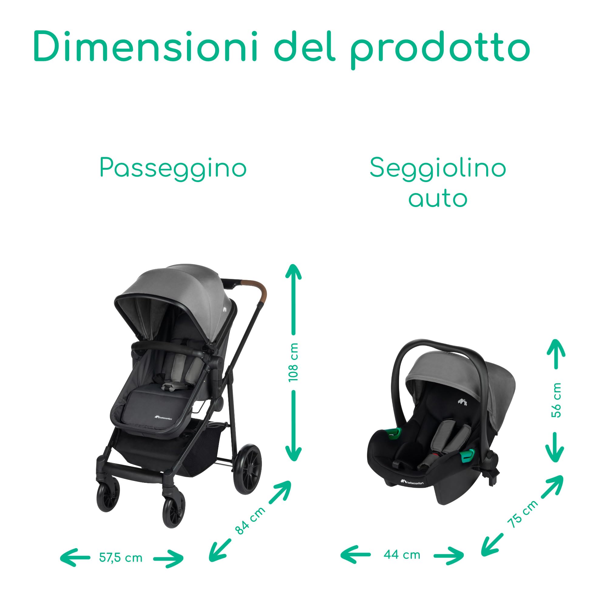 Bebé Confort Haze trio passeggino Tinted Stone i-Size