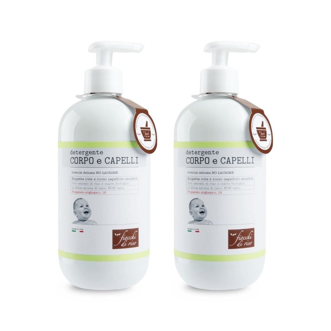 Fiocchi di Riso detergente corpo capelli talco bipacco