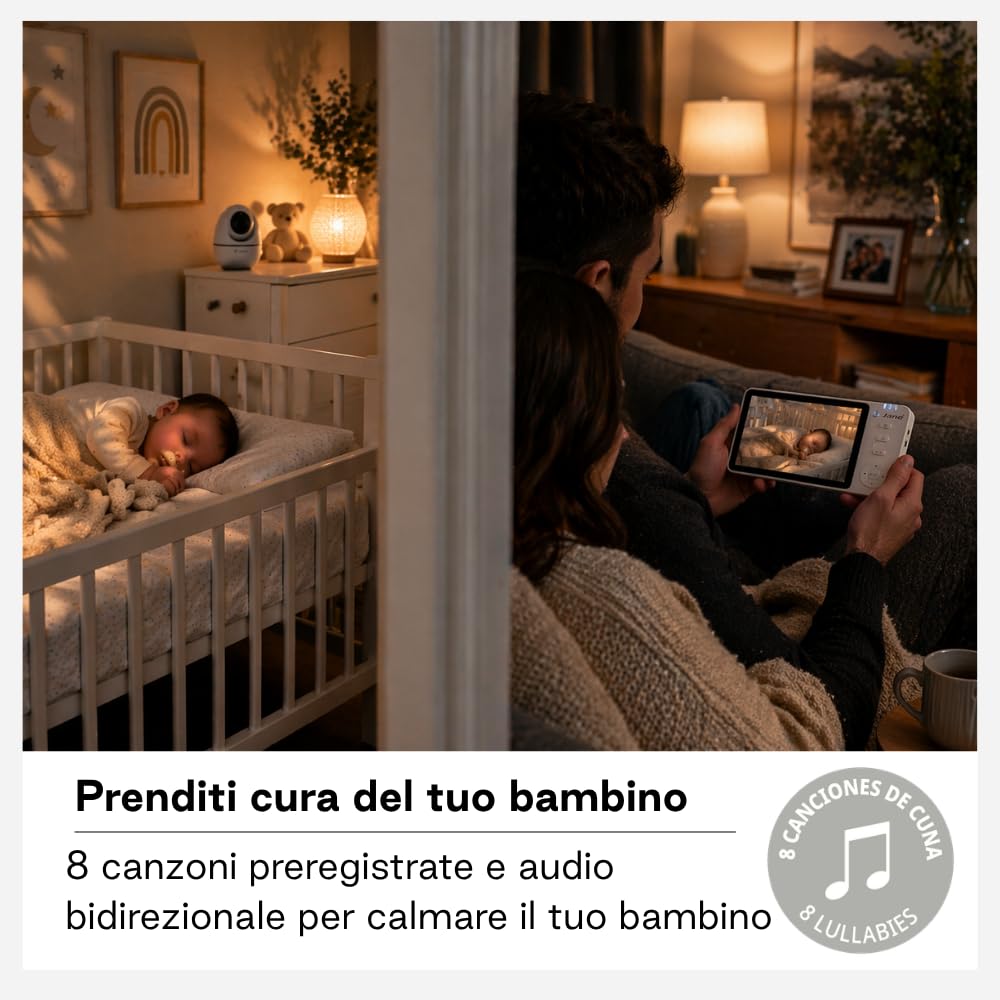 Jané Eye Pro Baby Monitor con Telecamera Display 5"
