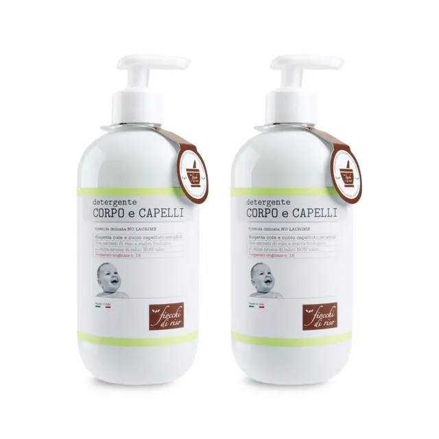 Fiocchi di Riso detergente corpo capelli talco bipacco