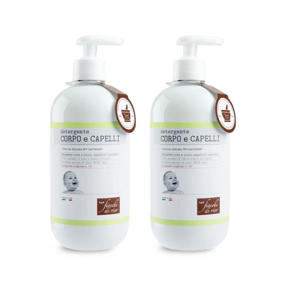Fiocchi di Riso detergente corpo capelli talco bipacco