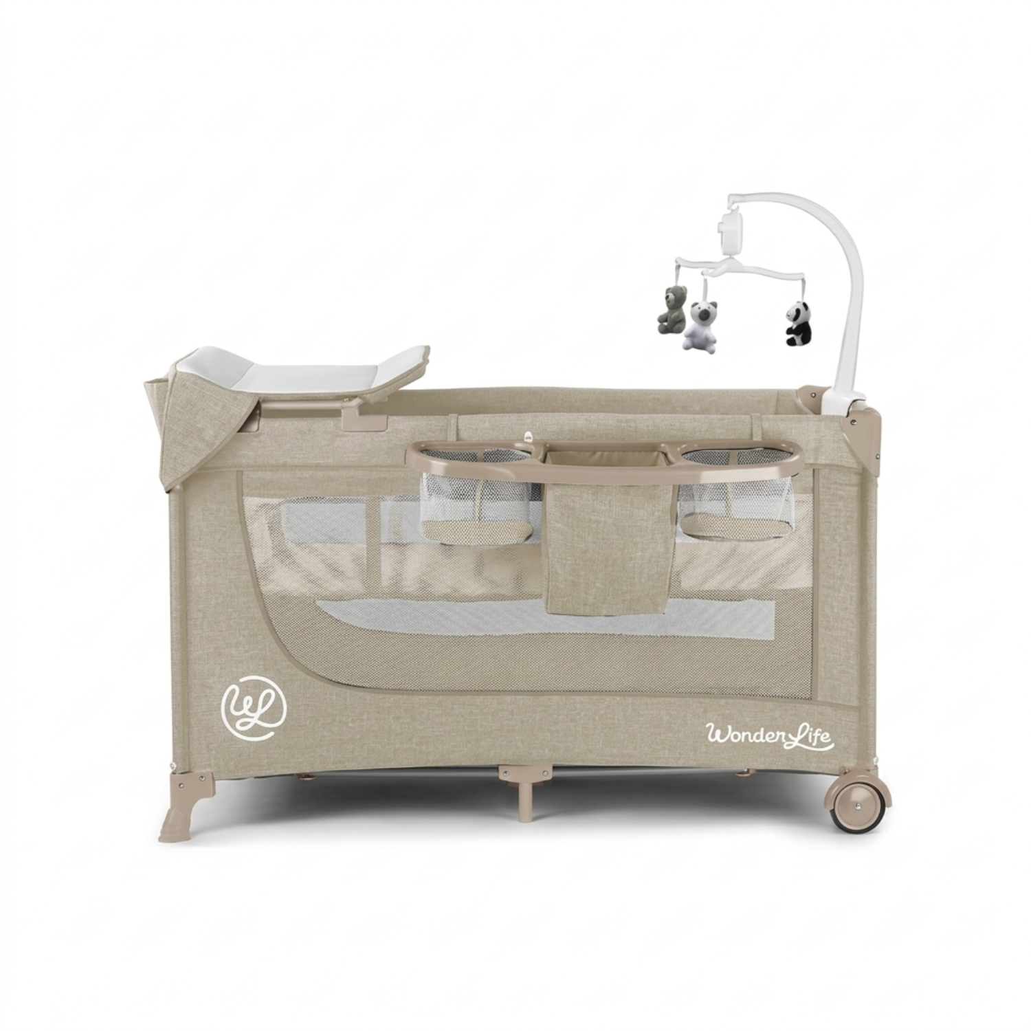 Wonderlife Village 2 lettino campeggio 3 in 1 grigio
