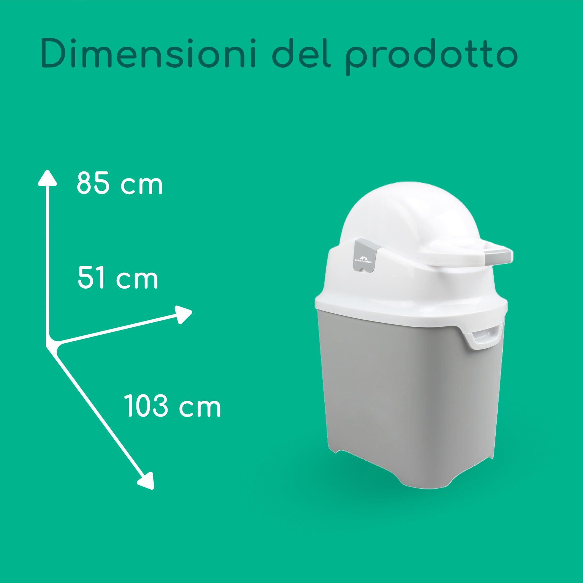 Bebé Confort Mangiapannolini Large Cestino 30 pannolini antiodore