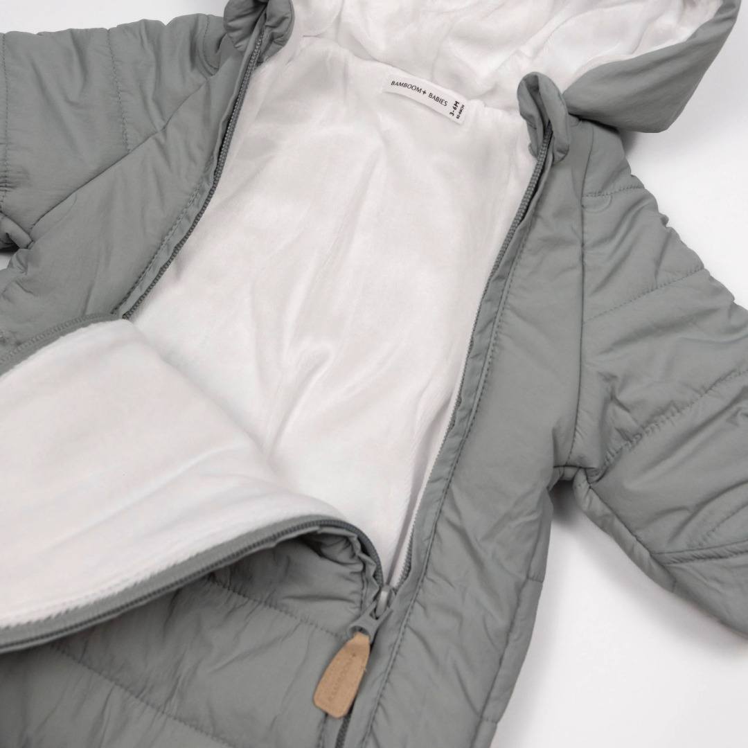 Bamboom tuta da neve imbottita Moss Grey antivento