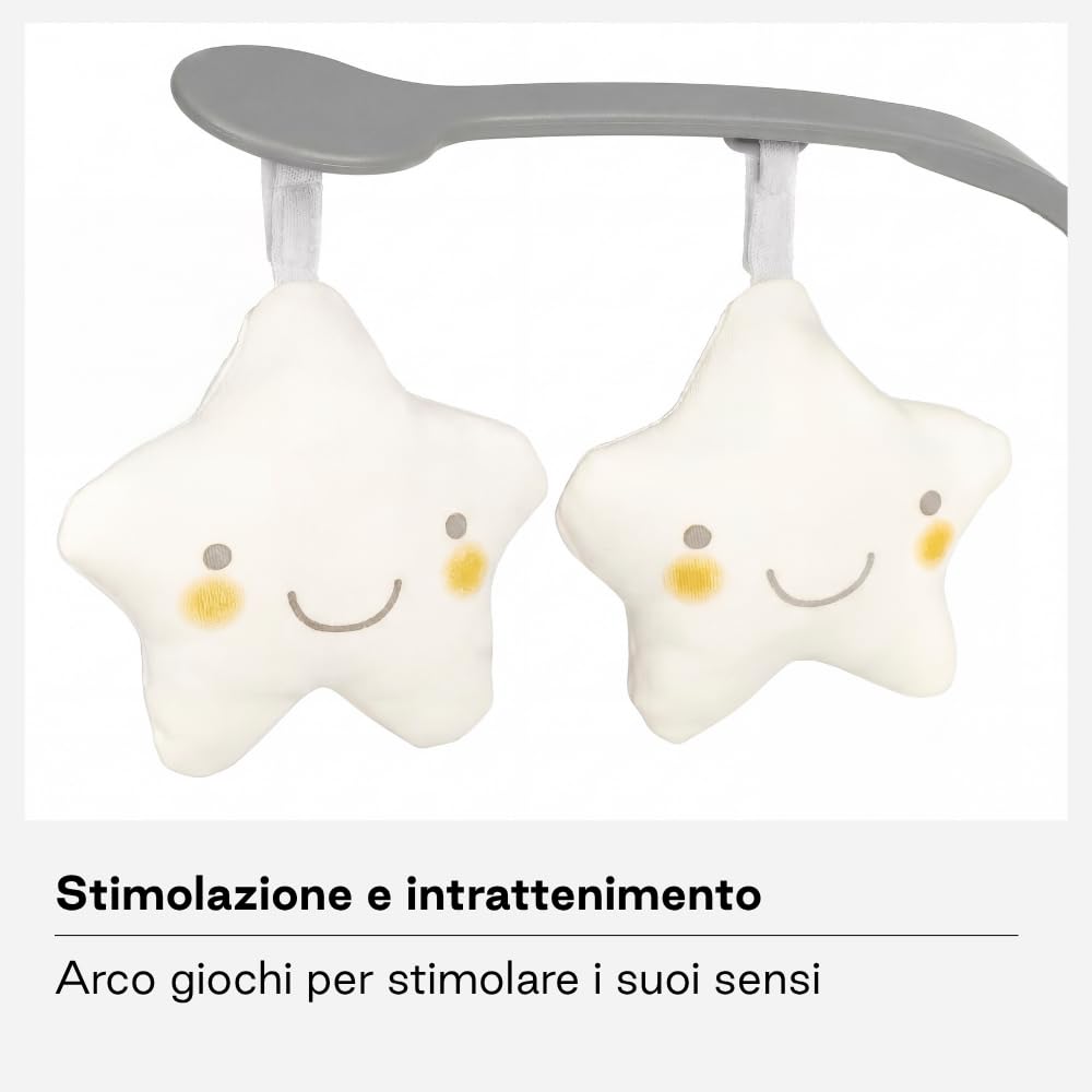 Jané sdraietta neonati dondolio Dim Grey con riduttore lavabile