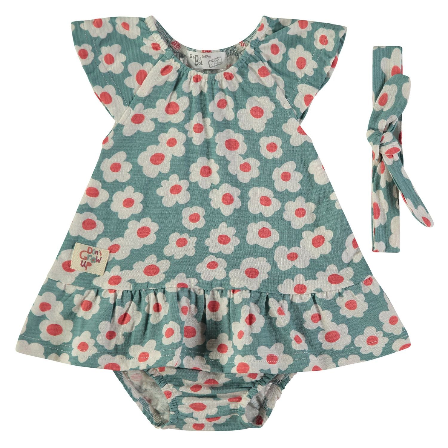 Wonderlife 161002 Vestito Neonata Verde con Mutandina