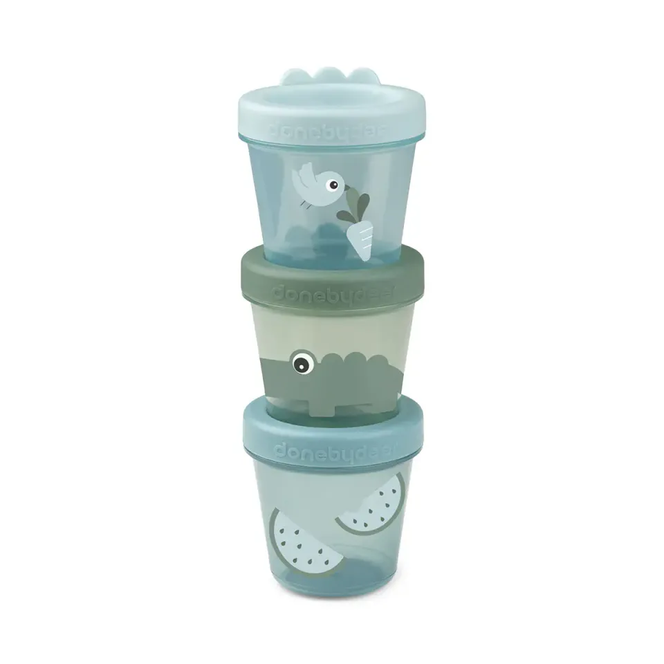 Done by Deer contenitori pappa 3 pz 150 ml blu
