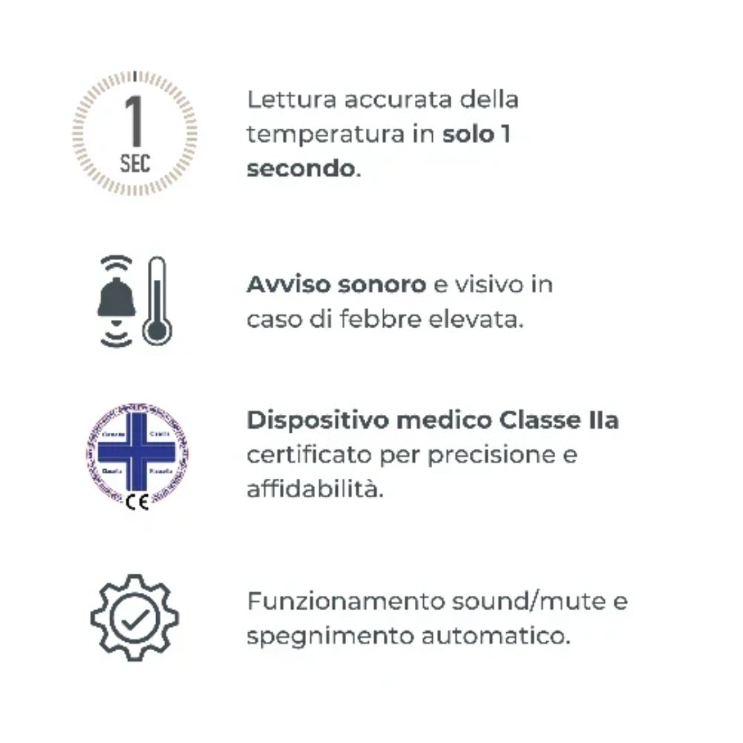 Nuvita termometro digitale frontale e auricolare 4 modalità