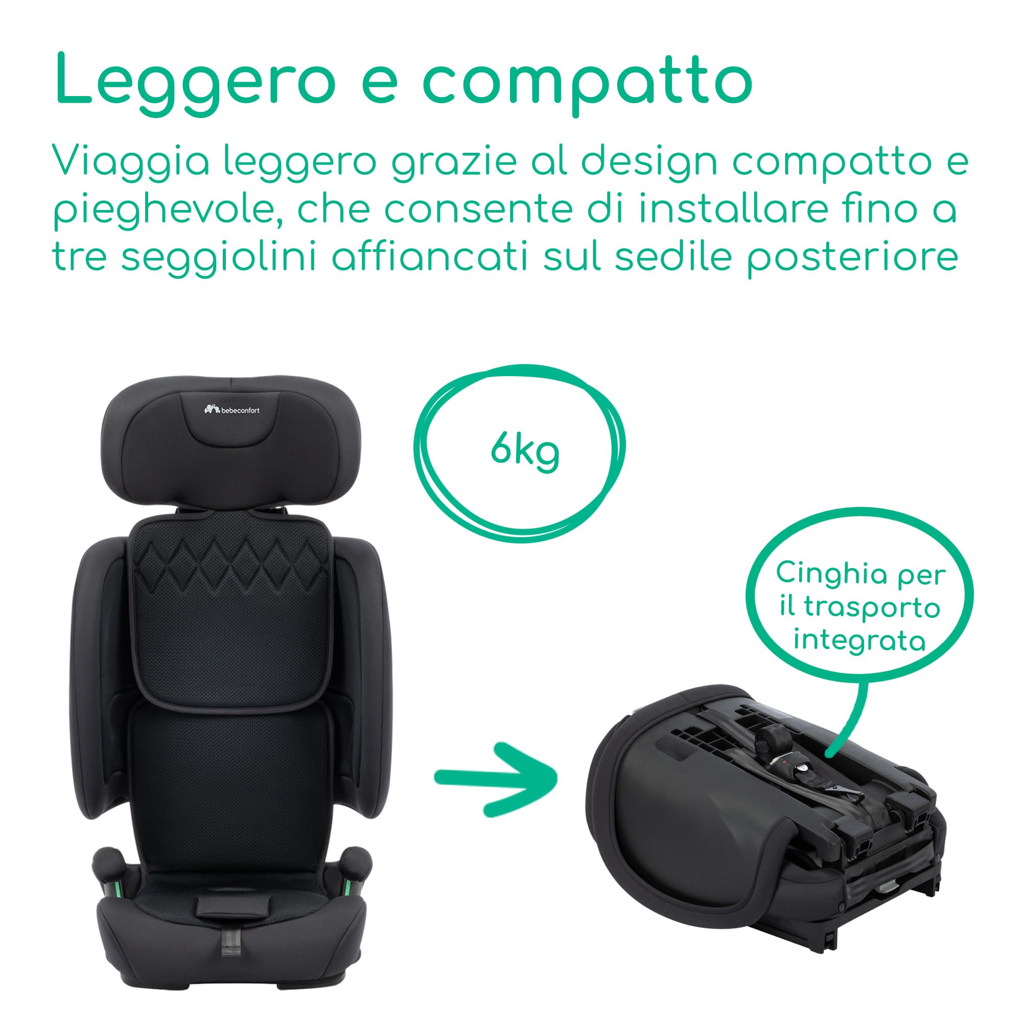 Bebé Confort Ever & Go i-Size Seggiolino Auto Full Black 76-150 cm