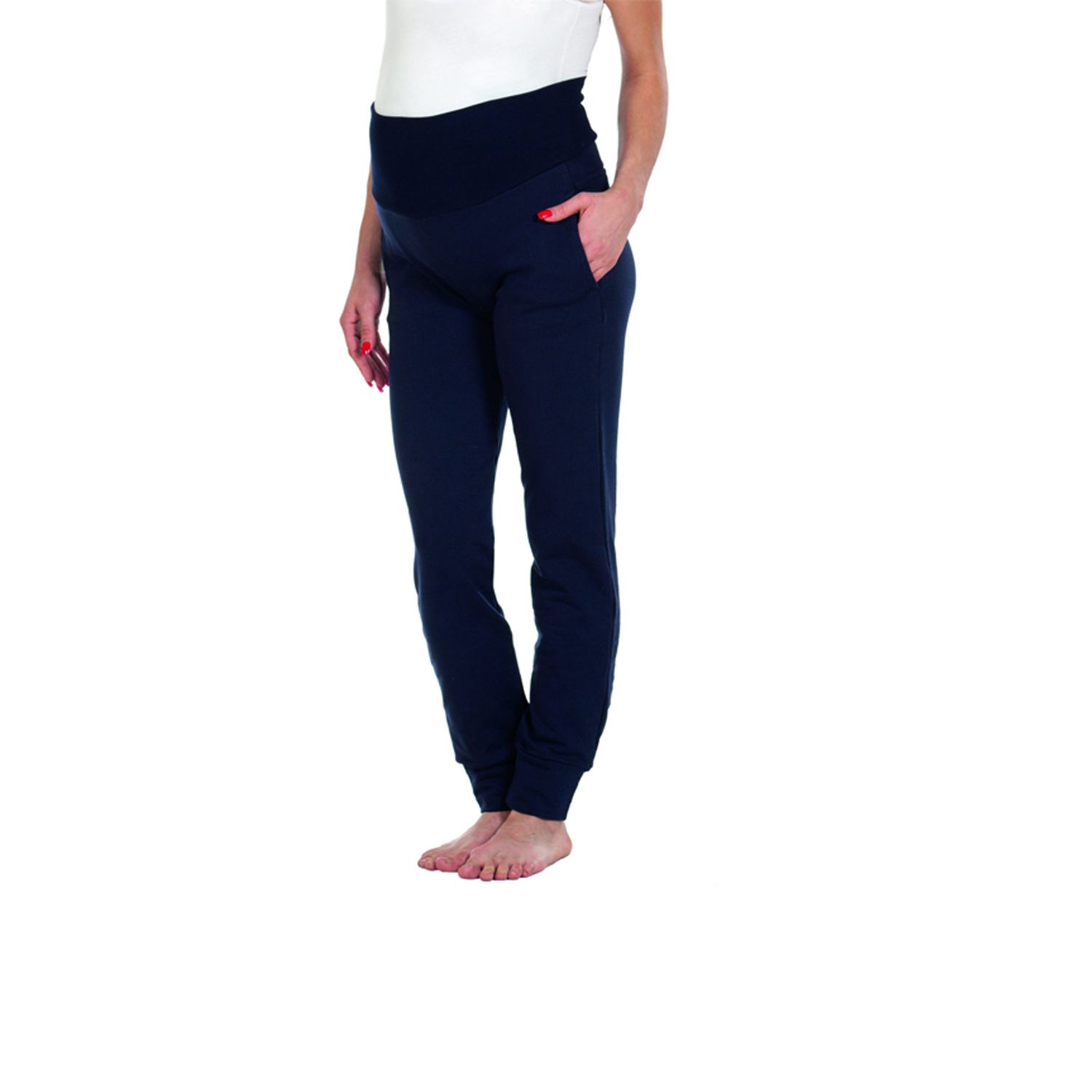 Premamy M1563/15 pantalone jogging premaman nero cotone
