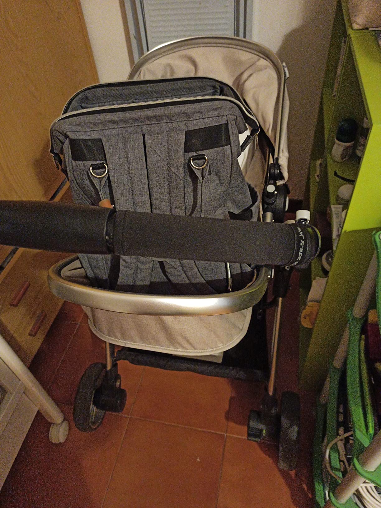 Jané Copertura Maniglione passeggino Nero set 2 pezzi con zip