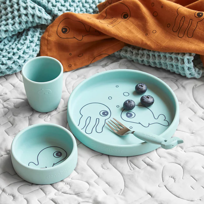 Done by Deer set pappa silicone 3 pezzi antiscivolo