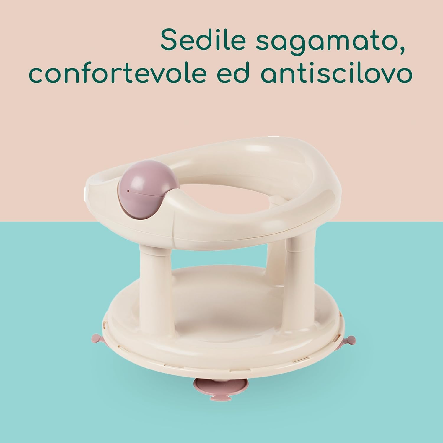 Bebé Confort Seggiolino Bagnetto Girevole Beige 360°