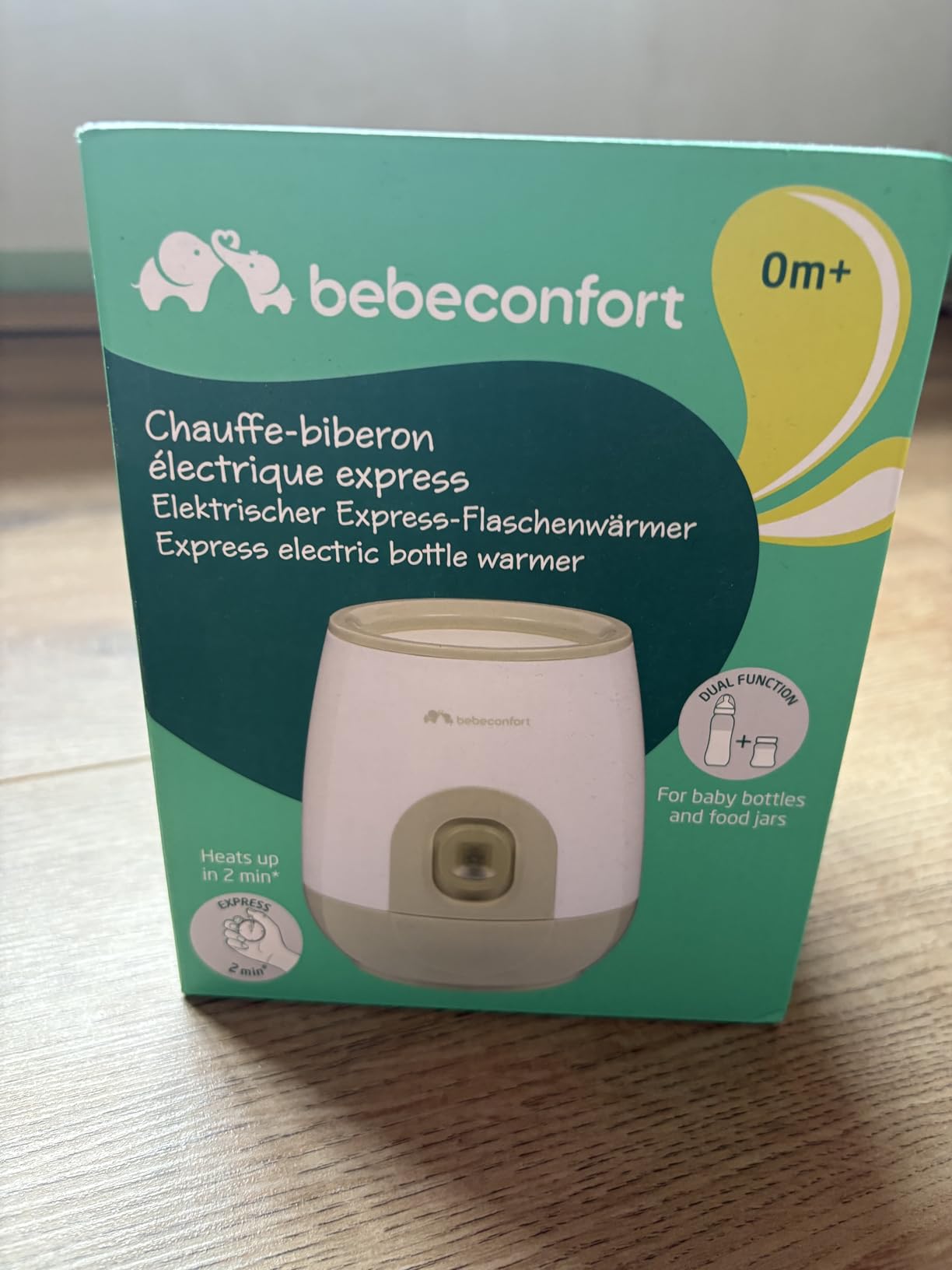 Bebé Confort Express scaldabiberon elettrico bianco verde oliva