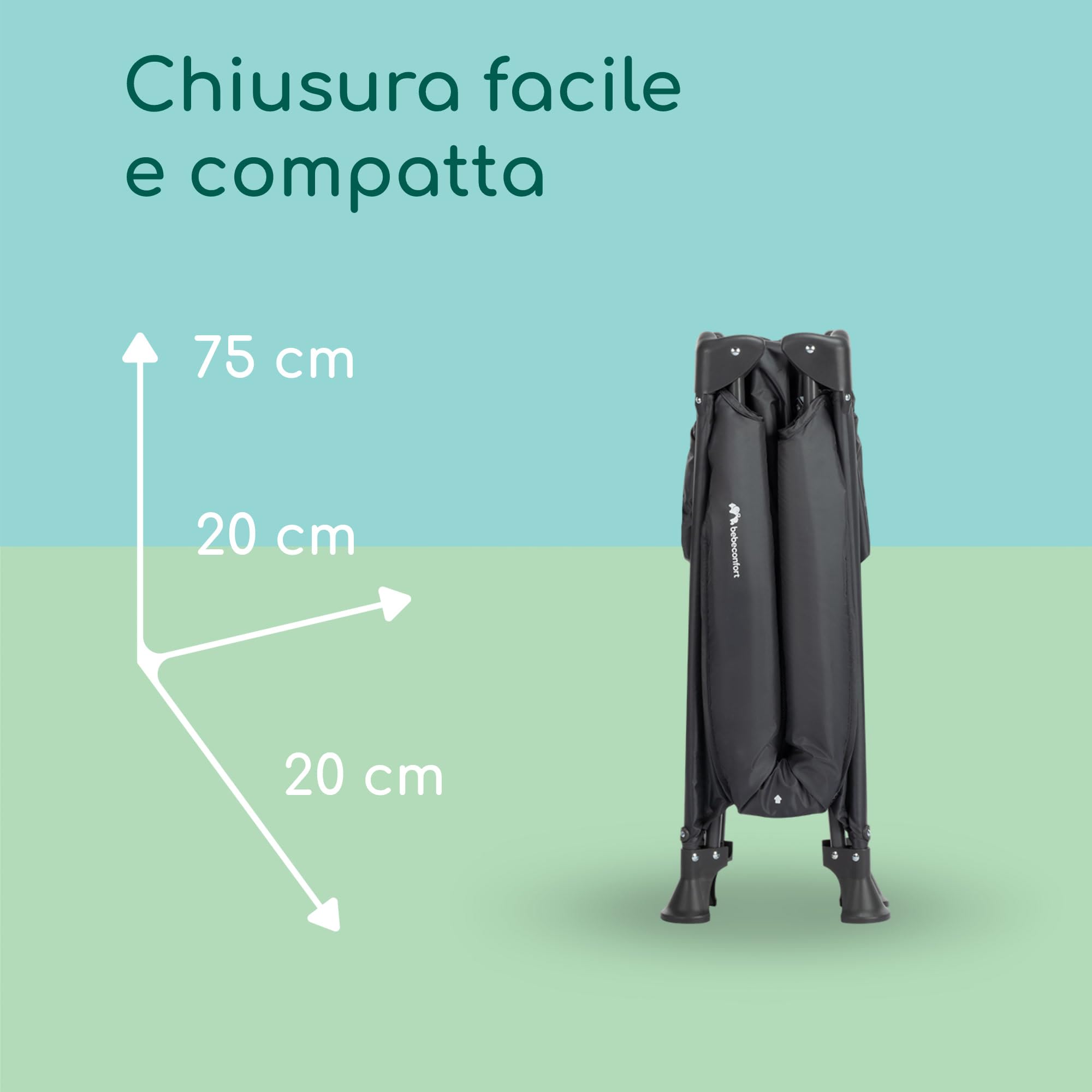 Bebé Confort Sweet Dreams lettino viaggio Mineral Graphite con finestra