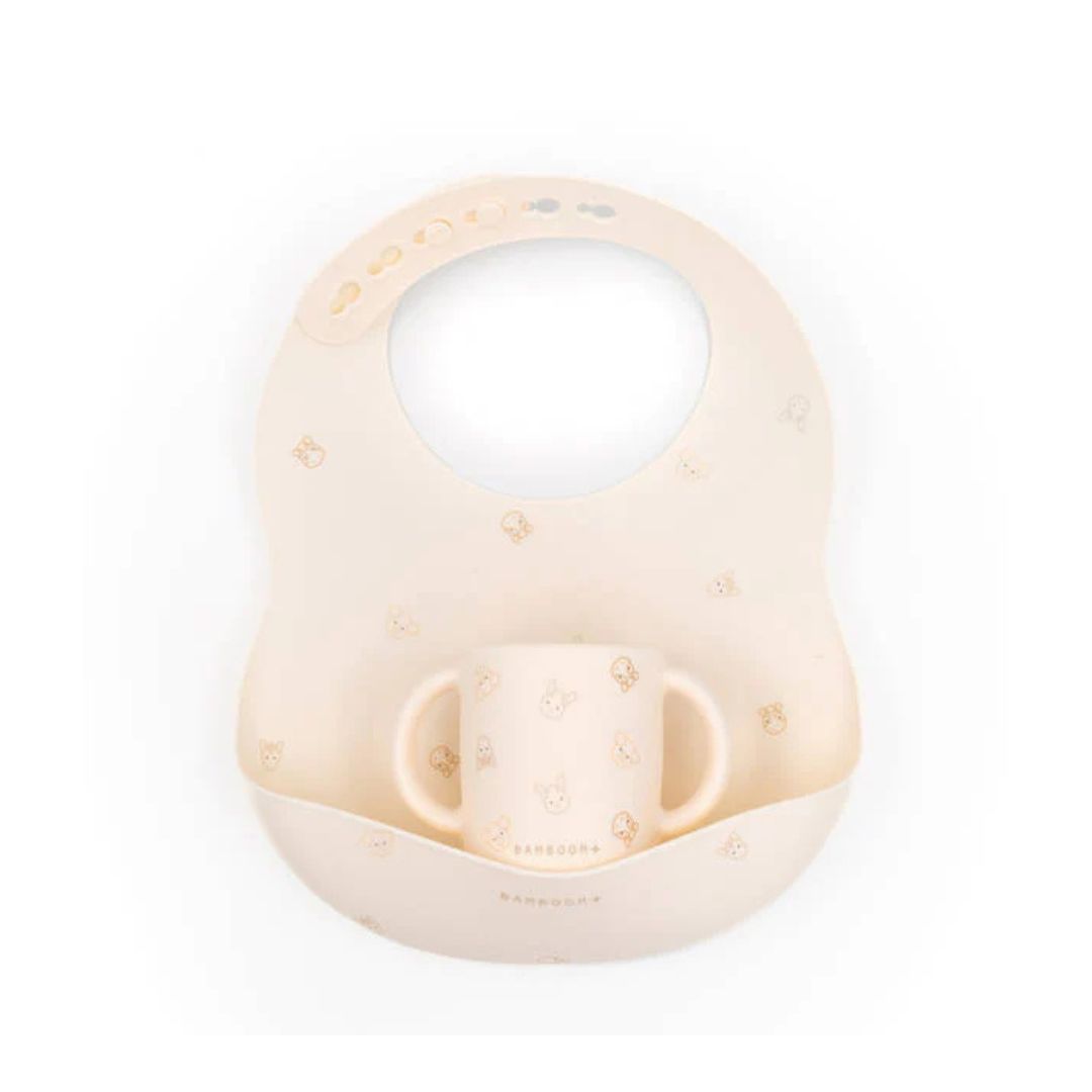 Bamboom bavaglino silicone con tasca e tazza