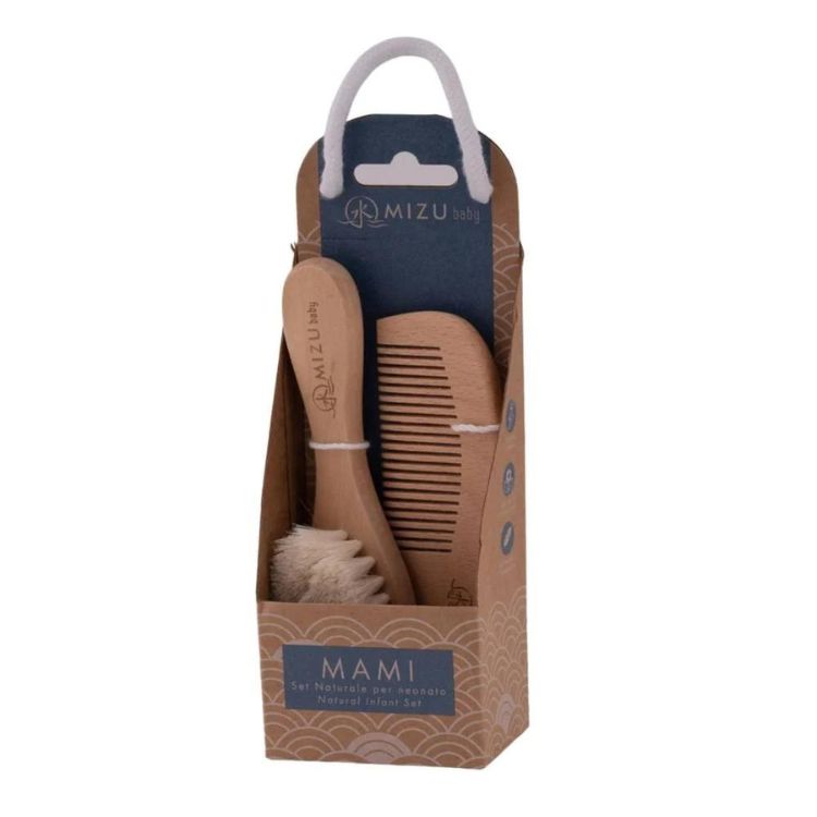 Mizu Baby Mami set spazzola e pettine bamboo