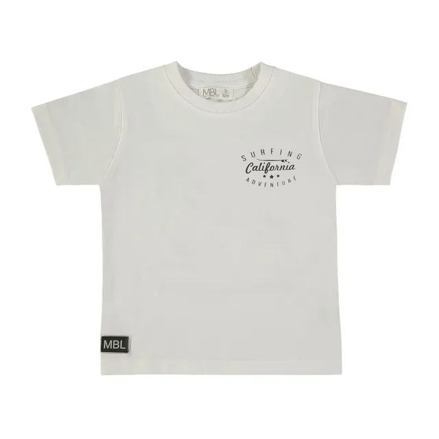 Wonderlife Surfing California 162450 t-shirt bimbo cotone bianca