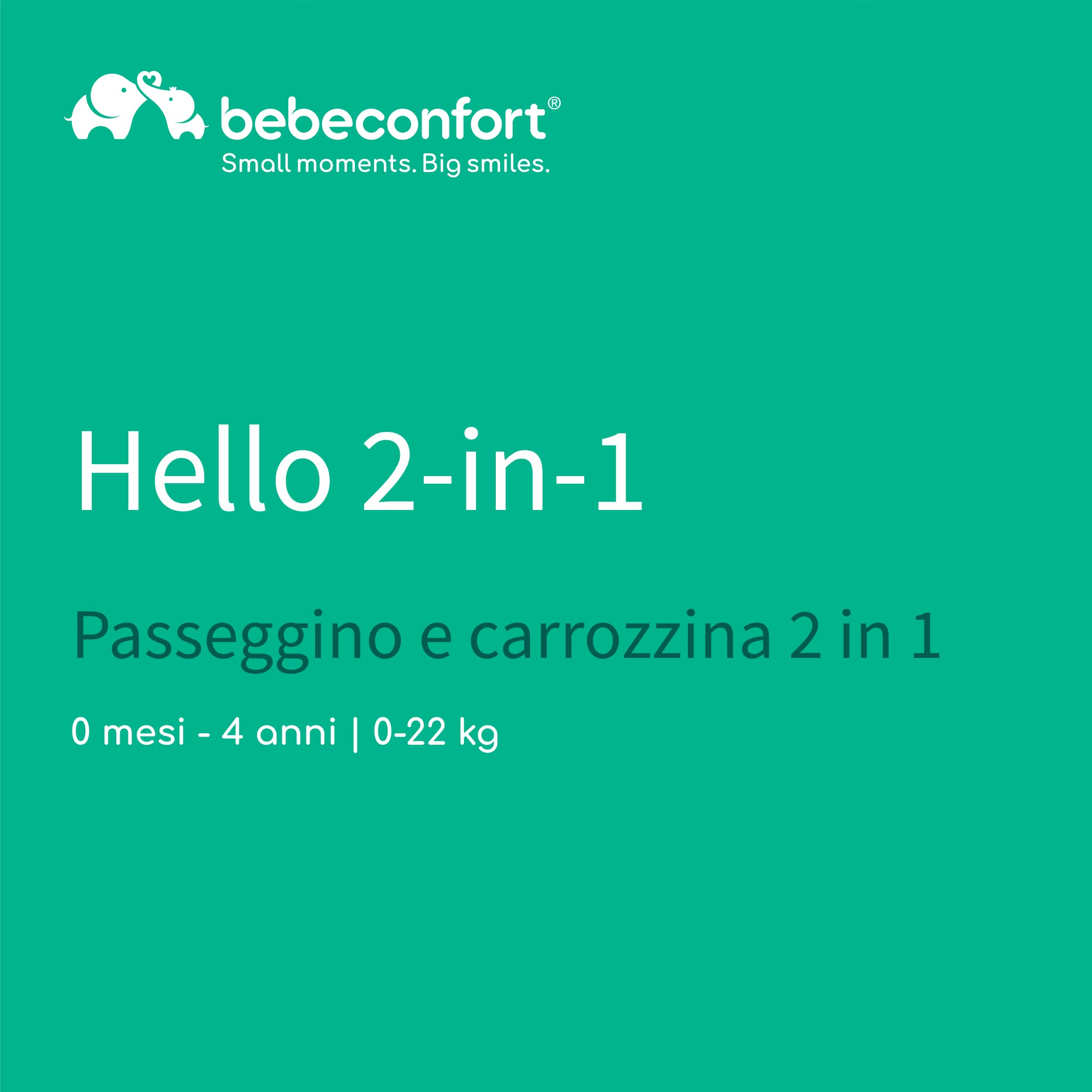 Bebé Confort Hello 2 in 1 passeggino carrozzina black chic