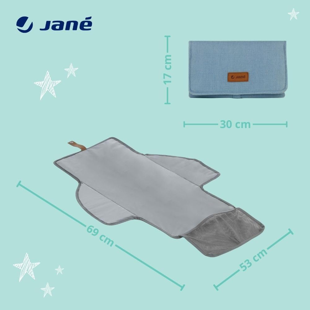 Jané Fasciatoio Portatile Tulip Azzurro con Tasca