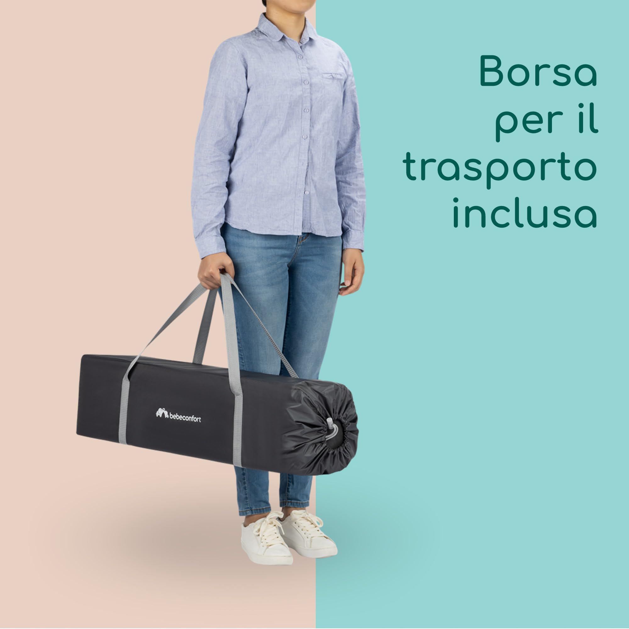 Bebé Confort Sweet Dreams lettino viaggio Mineral Graphite con finestra