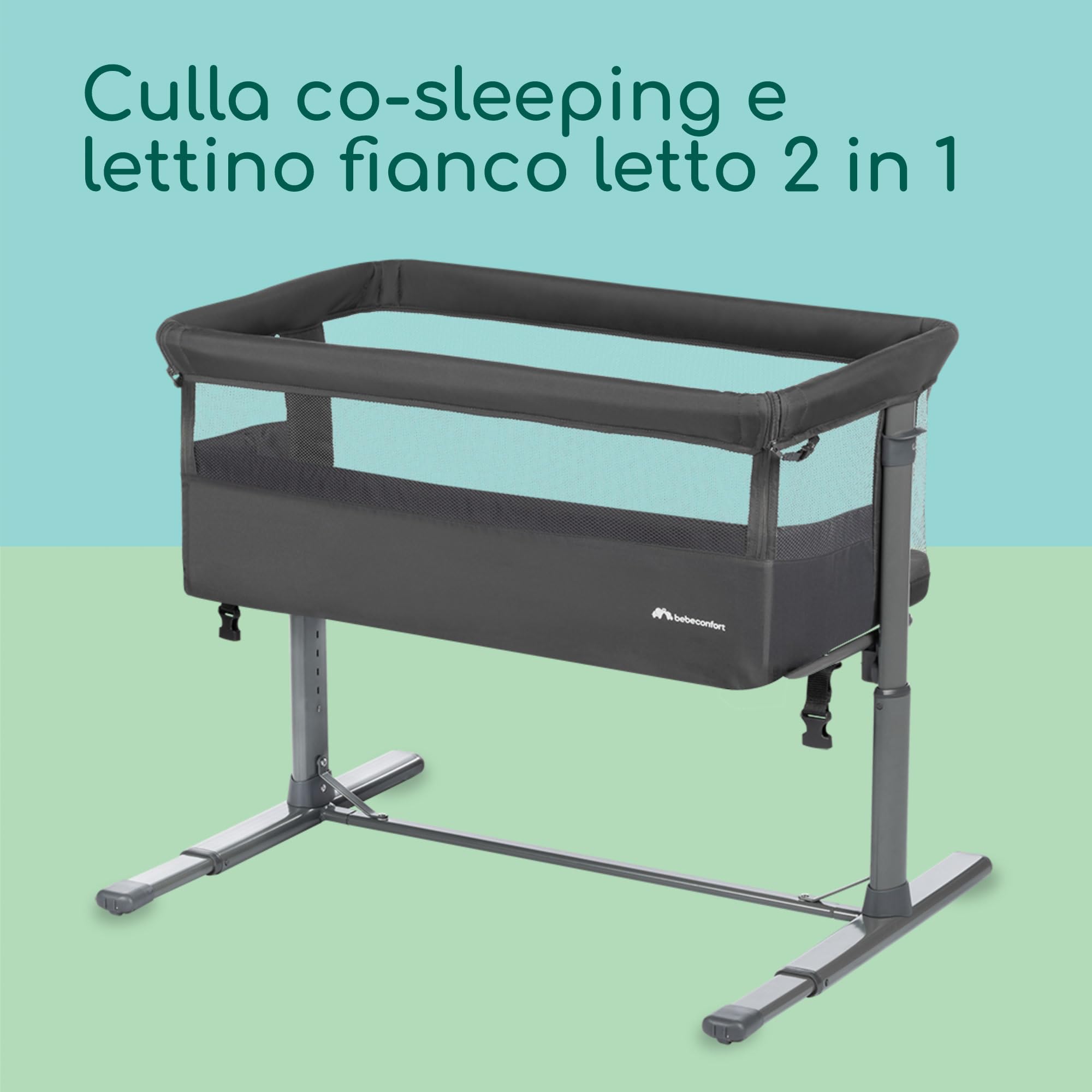 Bebé Confort Zina culla fianco letto Mineral Graphite co-sleeping