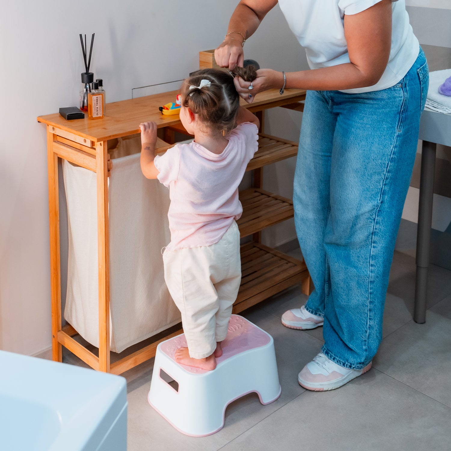 Wonderlife Pedana da bagno antiscivolo Grey