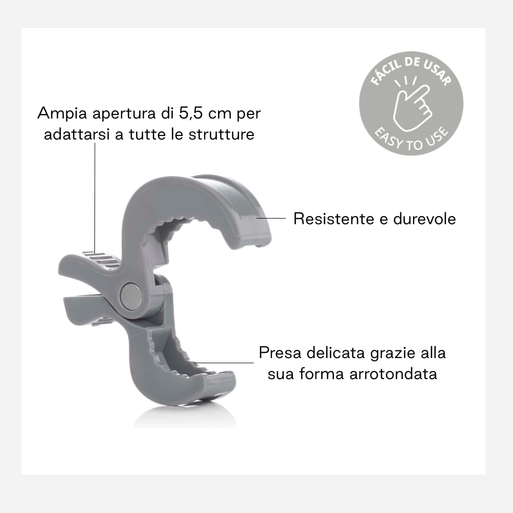 Jané Clip pinze passeggino set 6 pezzi 5,5 cm