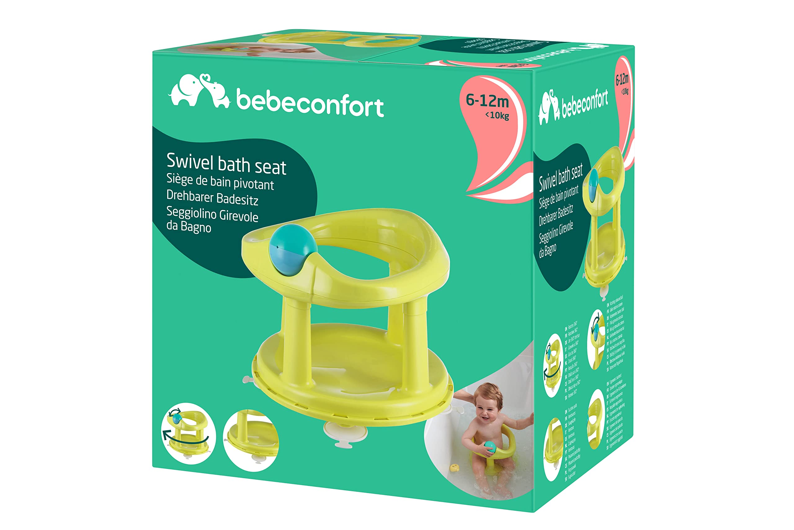 Bebé Confort Seggiolino Bagnetto Girevole 360° Lime 0-10 kg