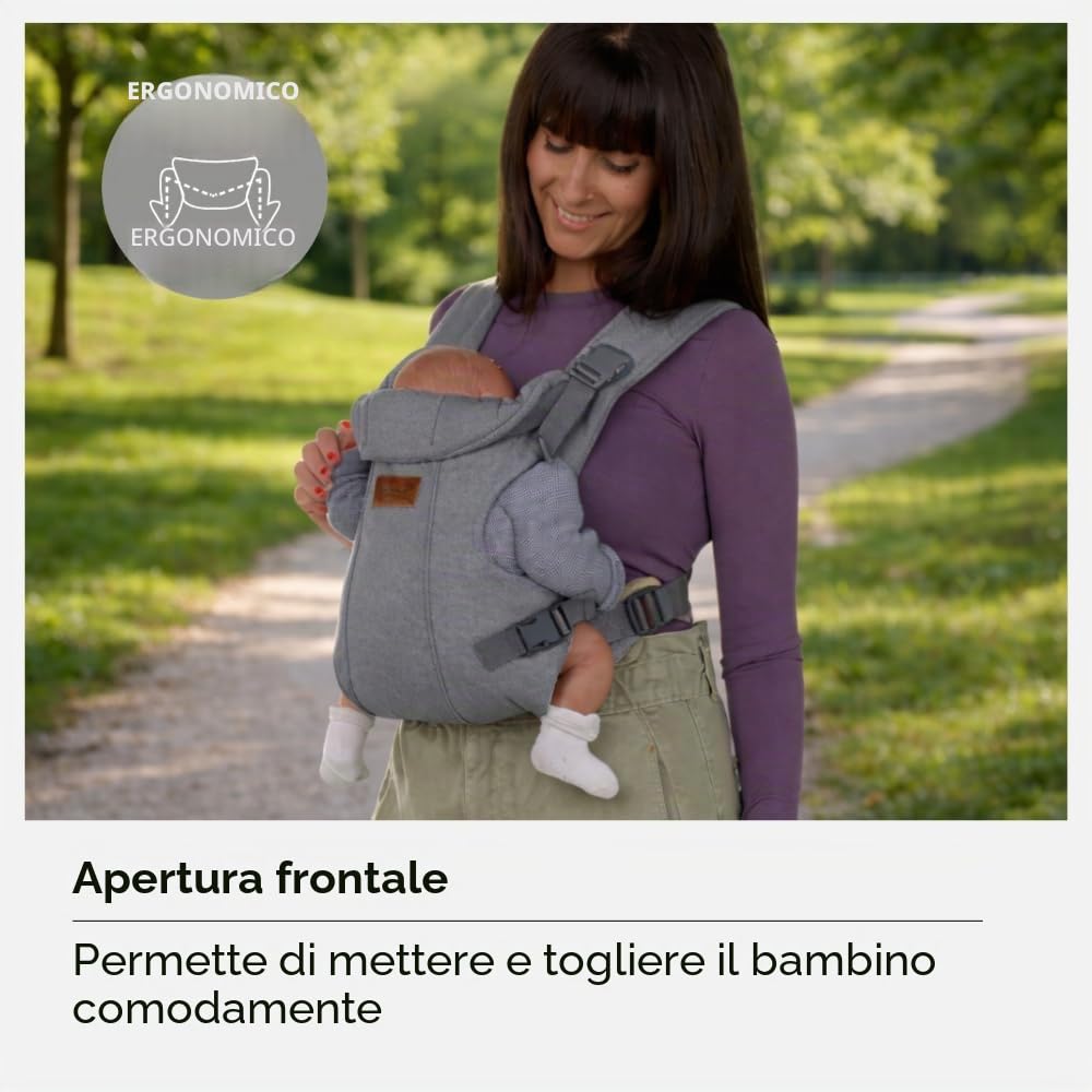 Jané Dual marsupio ergonomico grigio 3,5-15 kg