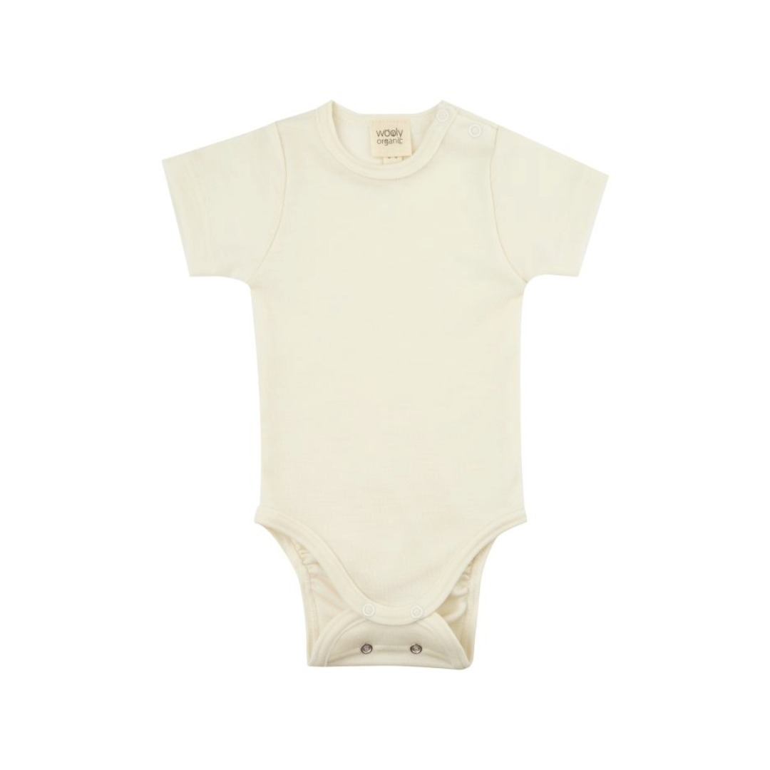 Wooly Organic Body maniche corte neonato lana merinos
