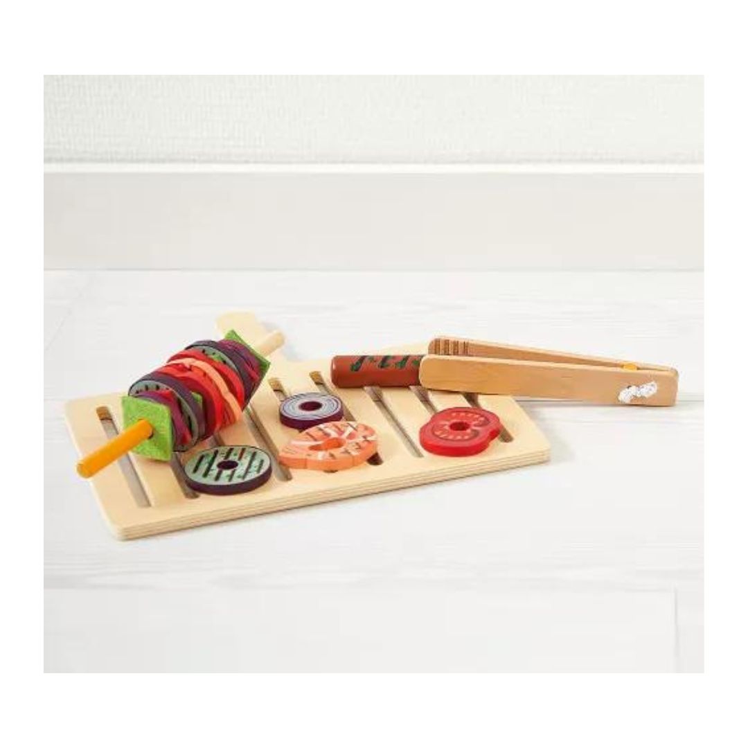 Janod Barbecue in legno 57 pezzi gioco cucina