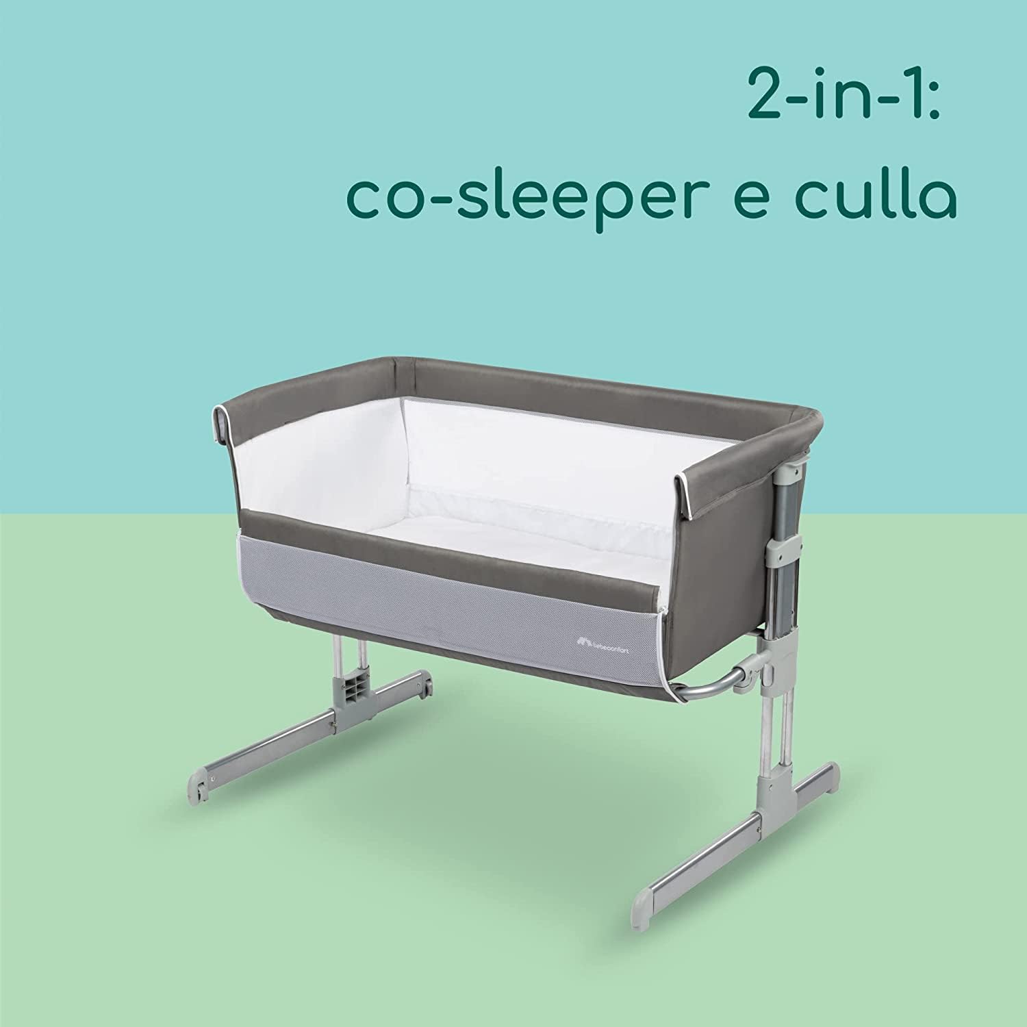 Bebé Confort Calidoo culla fianco letto Grey Mist reclinabile