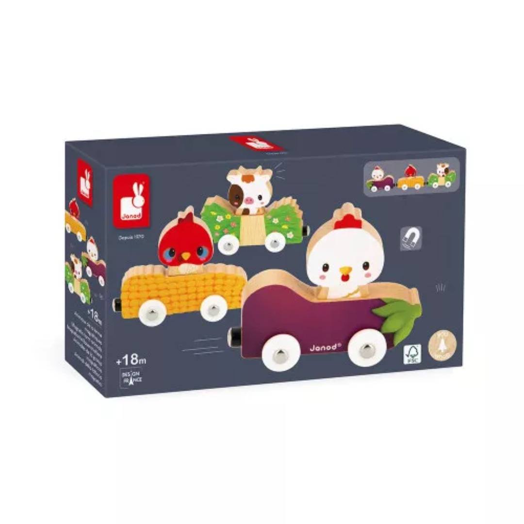 Janod Animali Fattoria Magnetici gioco legno 18 mesi
