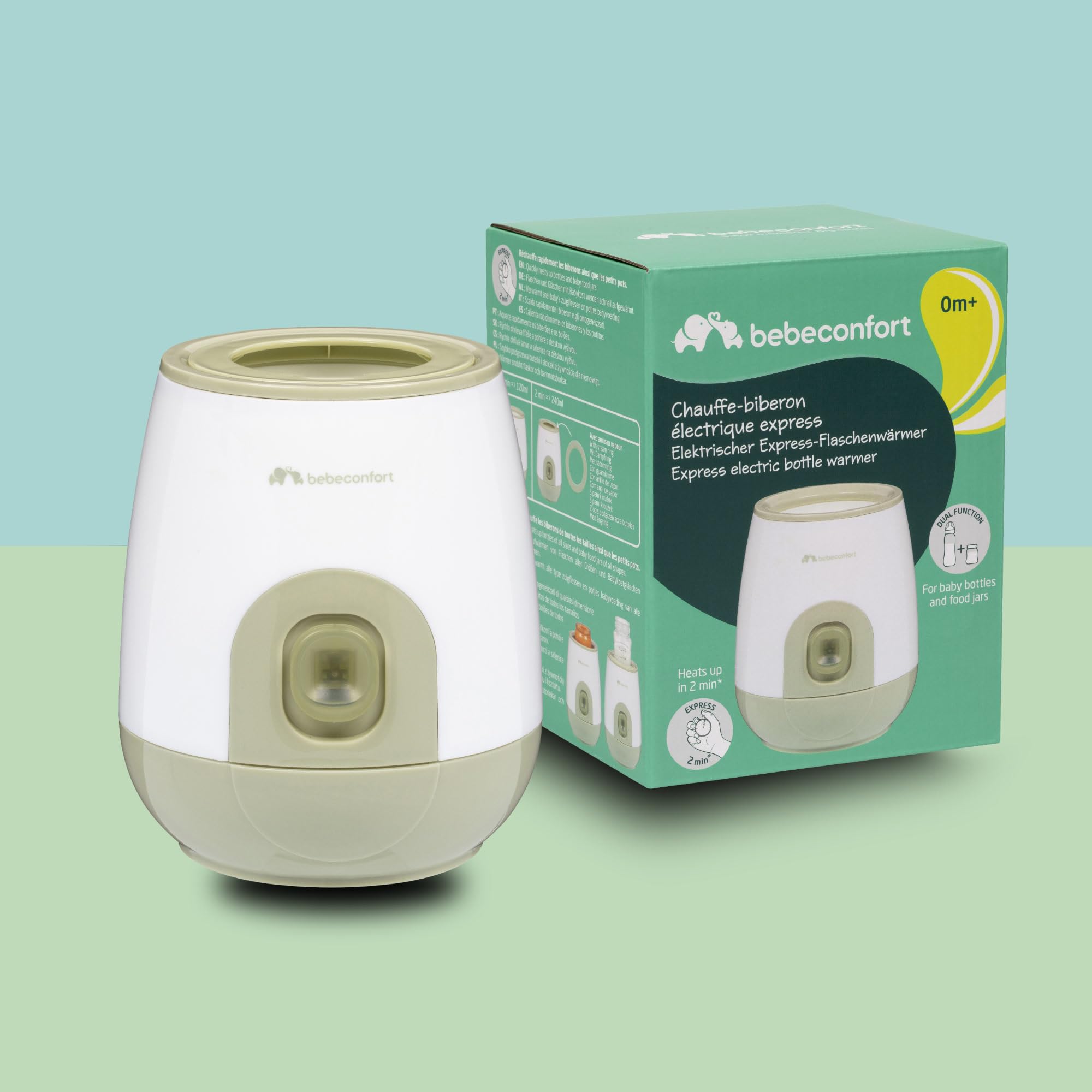 Bebé Confort Express scaldabiberon elettrico bianco verde oliva