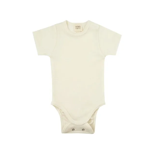 Wooly Organic Body maniche corte neonato lana merinos