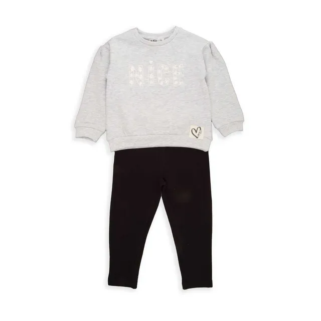 Wonderlife Nice 251311 tuta bambina 2 pezzi grigio