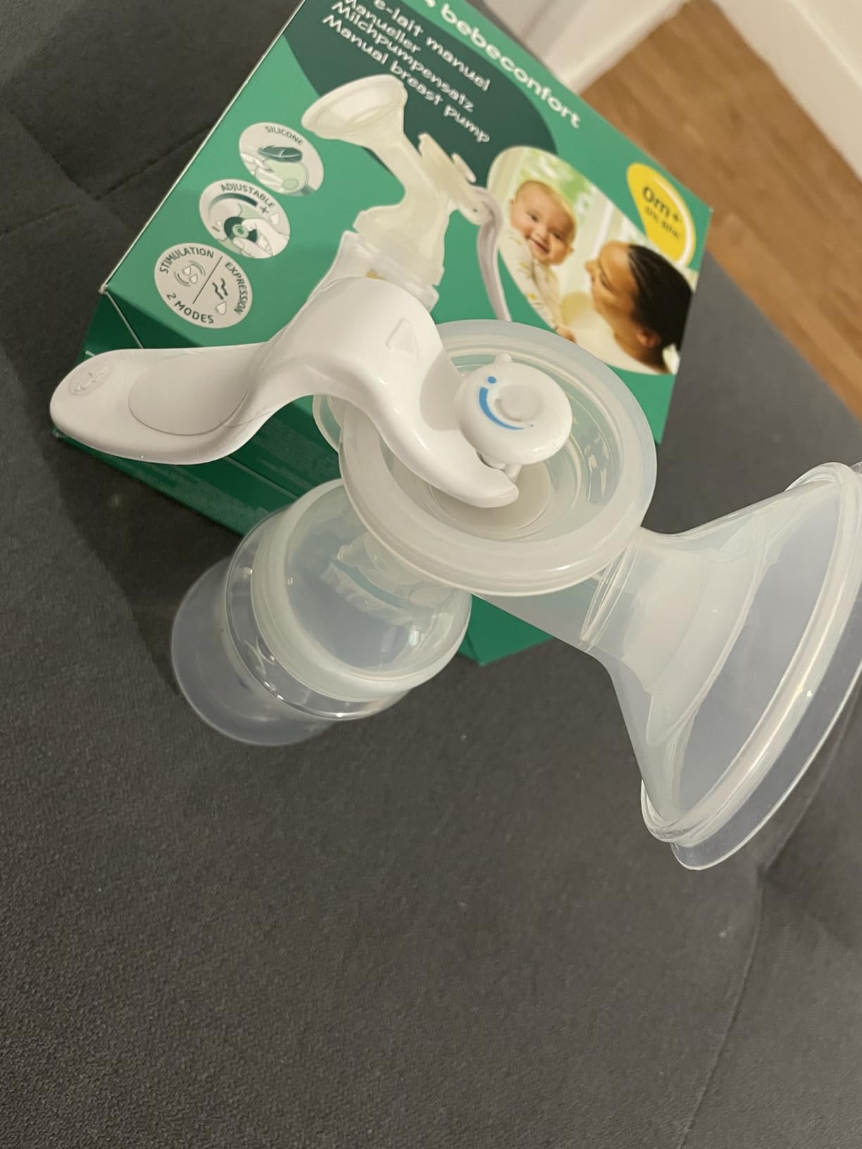 Bebé Confort Tiralatte Manuale Silicone Sand con Biberon