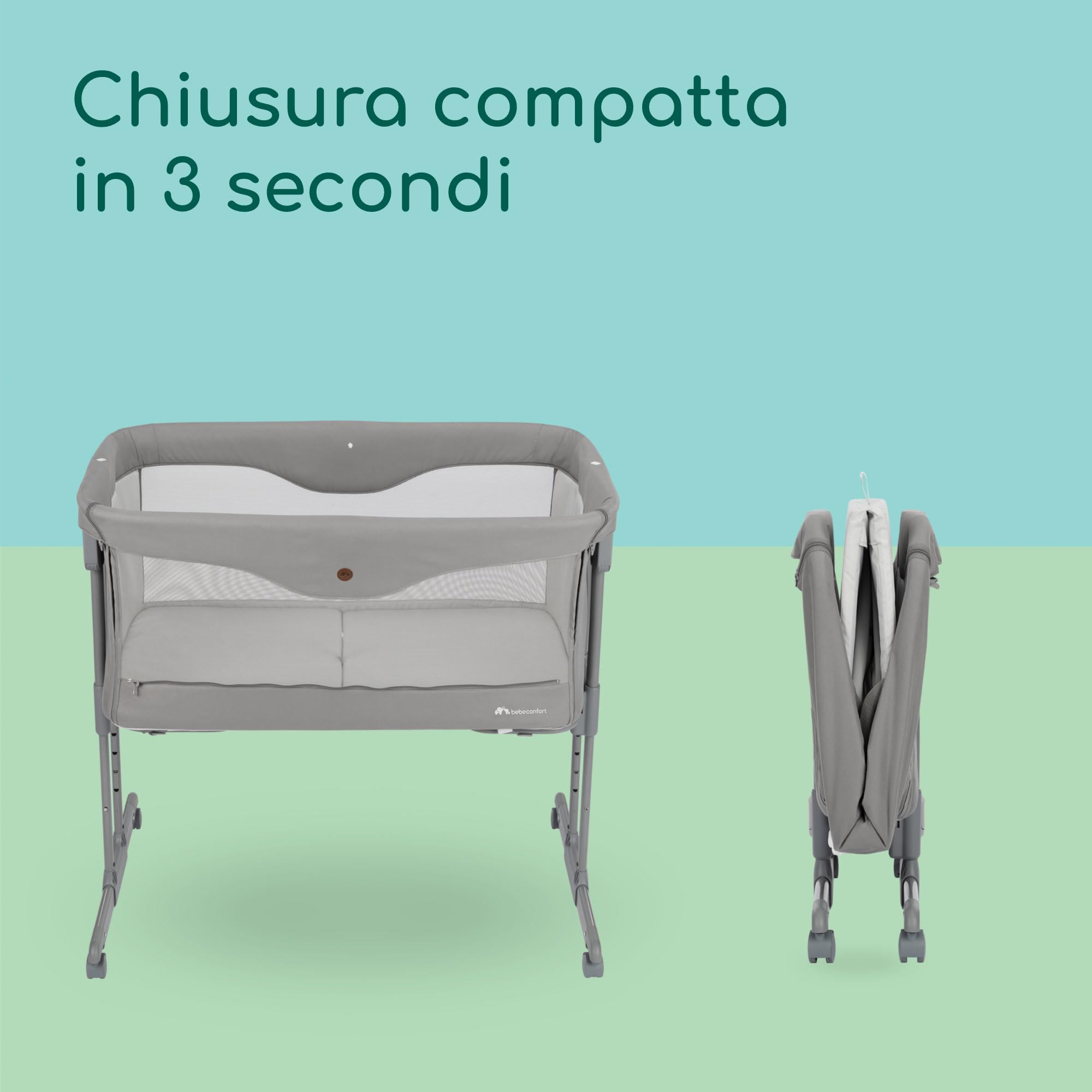 Bebé Confort Amara culla fianco letto Tinted Grey 9 kg