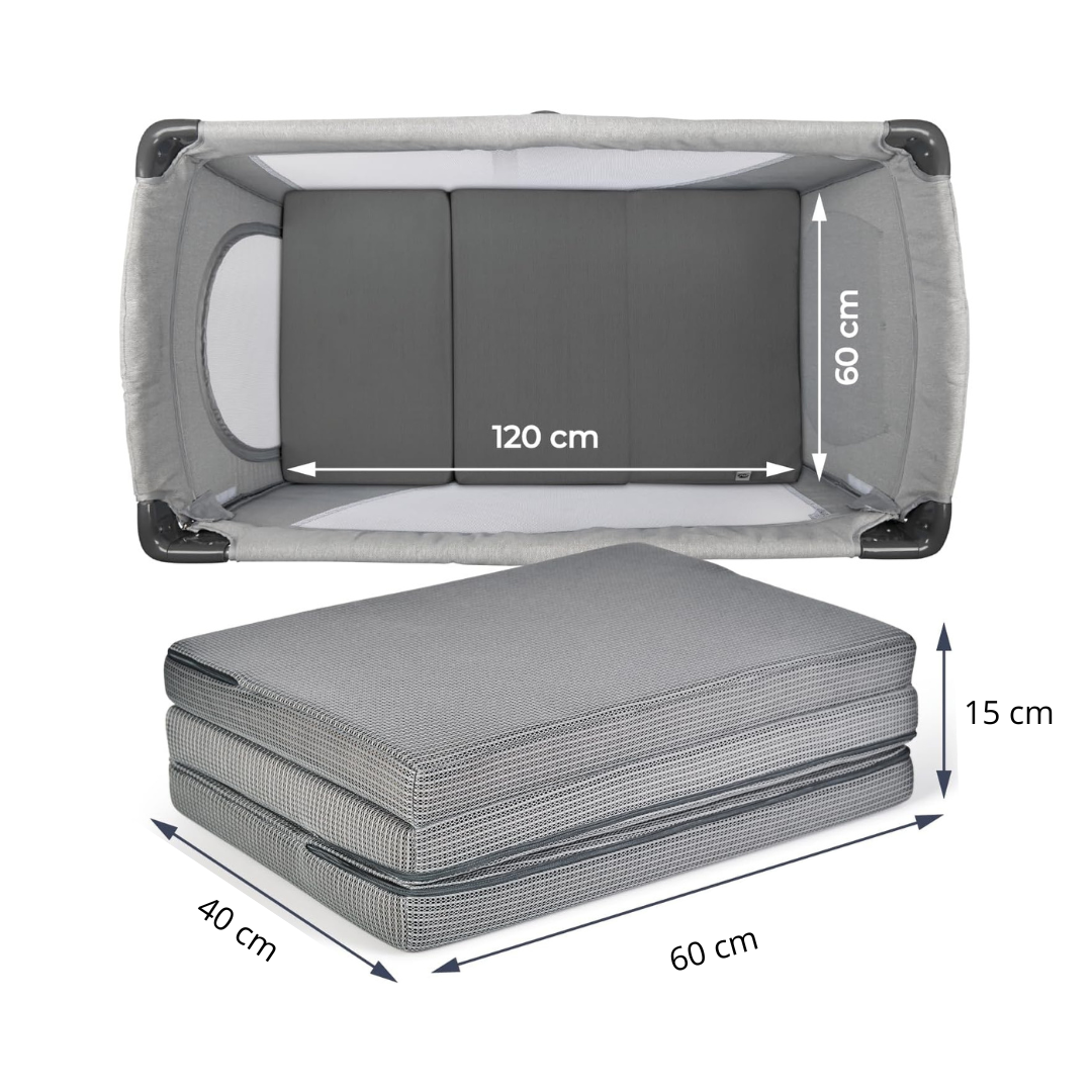 Innovaciones MS materasso lettino da viaggio grigio 5 cm