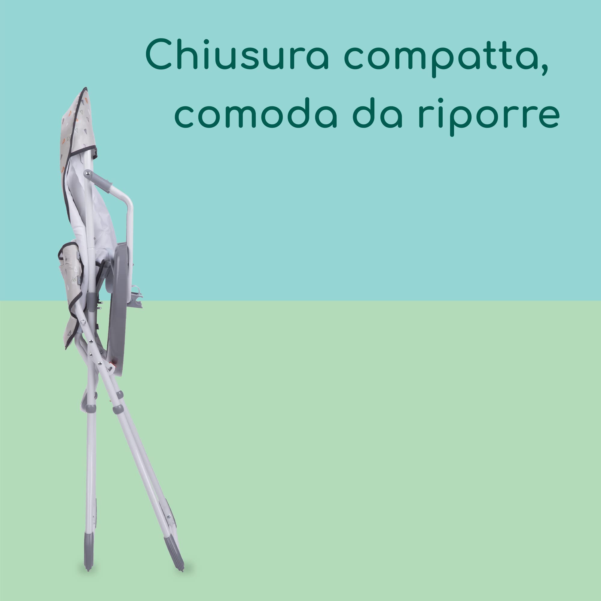 Bebé Confort Kanji seggiolone pappa Warm Grey pieghevole
