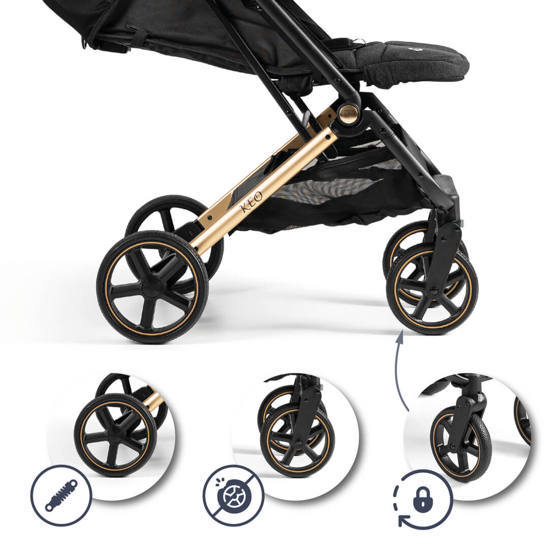 Innovaciones MS Keo Passeggino Leggero 22 kg Cappuccio XXL