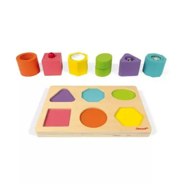 Janod Puzzle 6 Cubi Sensoriali in Legno da 1 Anno