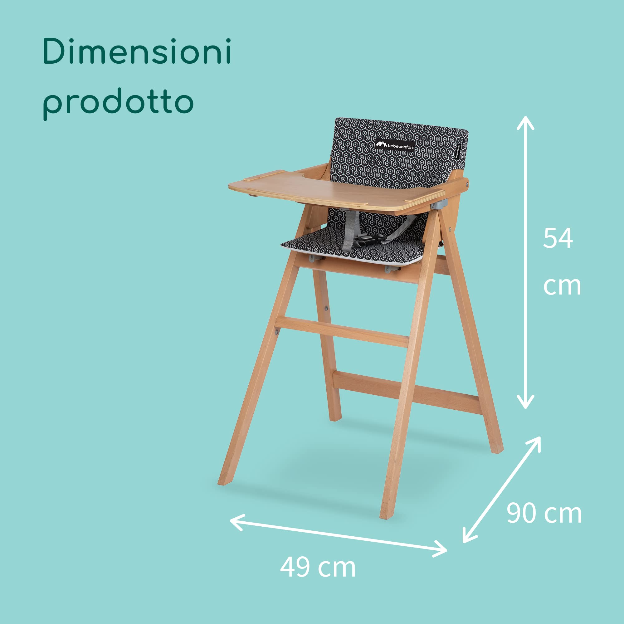 Bebé Confort Nordik Seggiolone Legno Natural Geometric