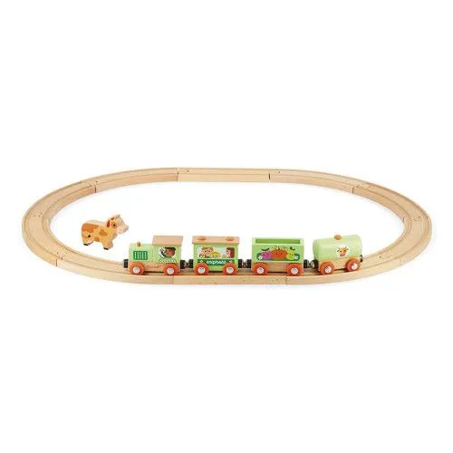 Janod Story Treno Fattoria trenino legno magnetico
